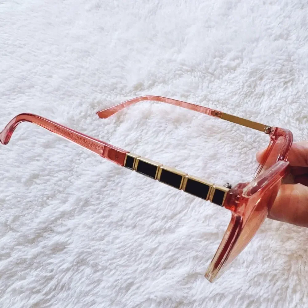 Joanne Clear Orange Square Sunglasses
